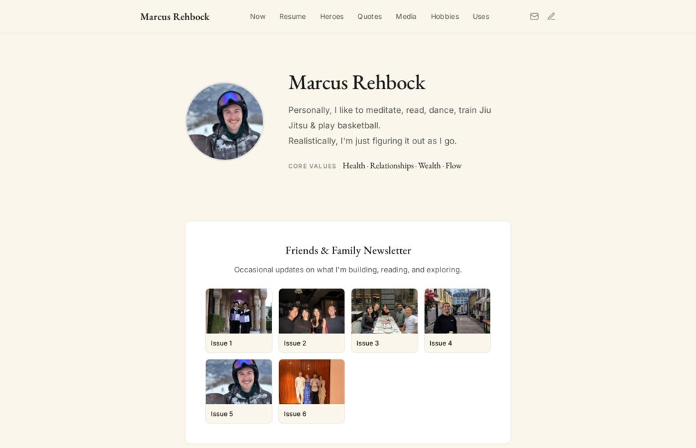rehbock.xyz homepage
